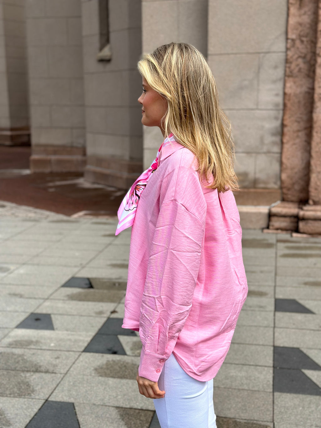 VEROMODA - MELANEY QUEENY LS SHIRT - PRISM PINK