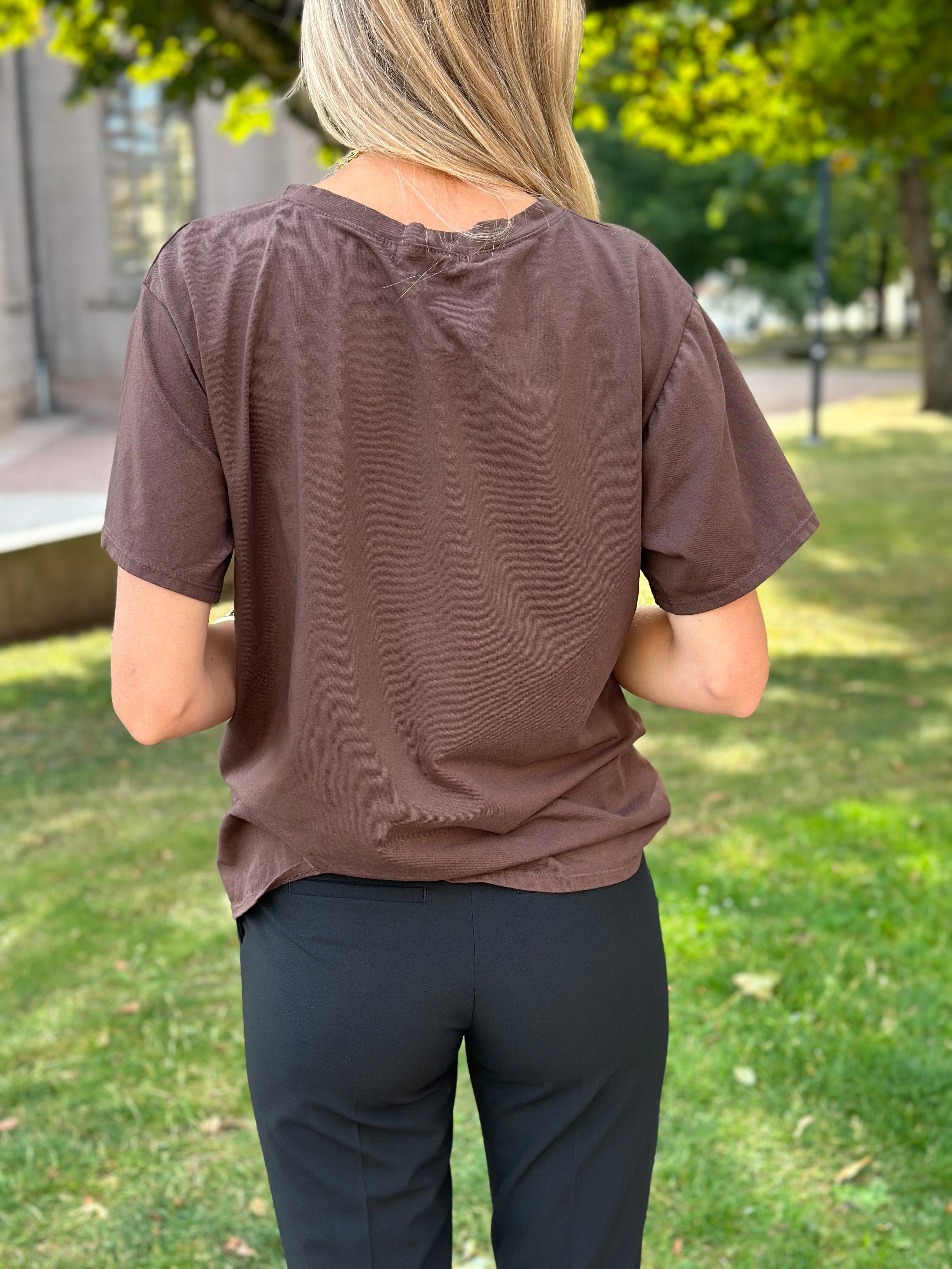 MARTA - INGE T-SHIRT 0532 - CHOCOLATE