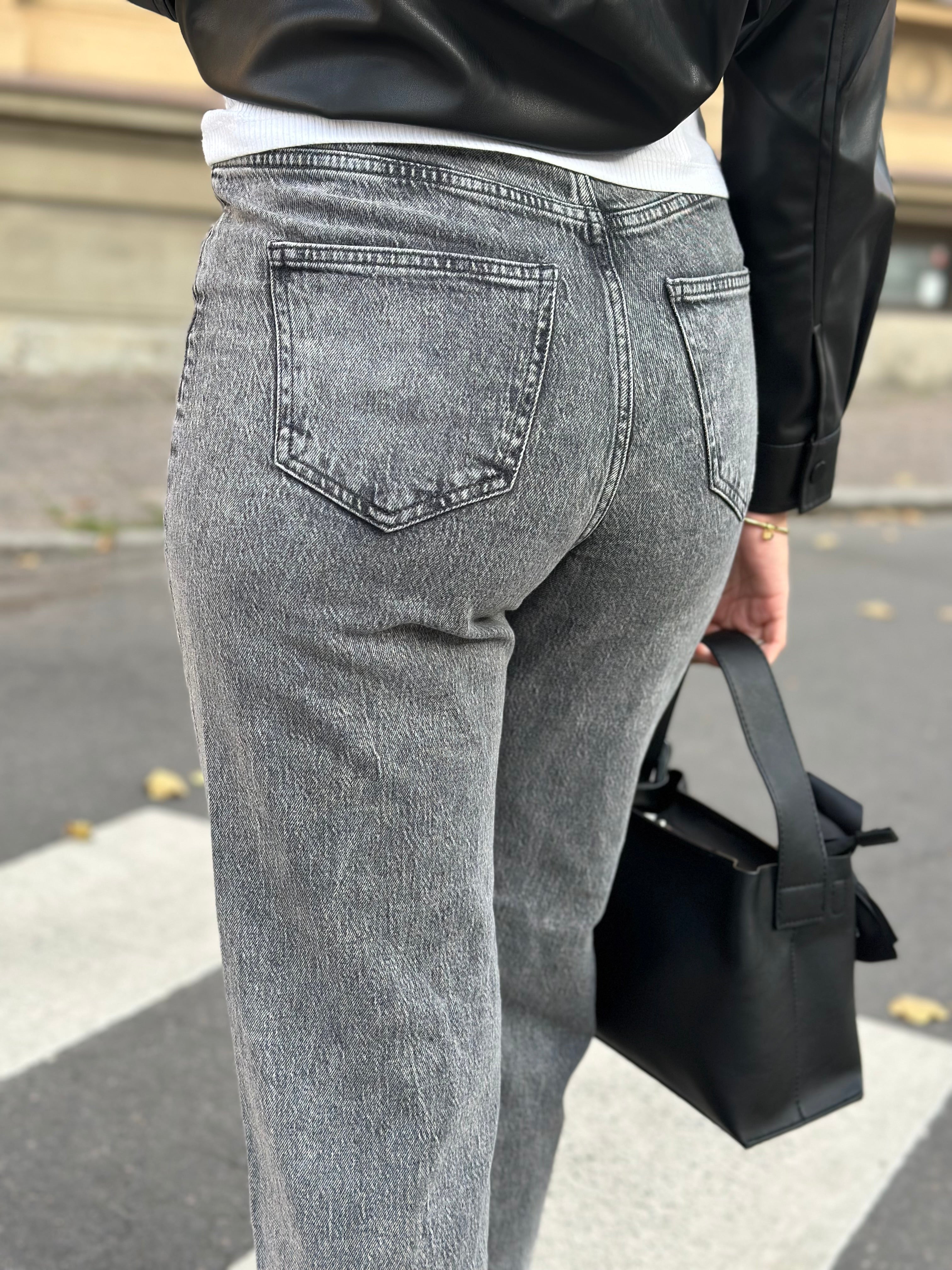 VERO MODA - TESSA HR WIDE JEANS - MEDIUM GREY DENIM