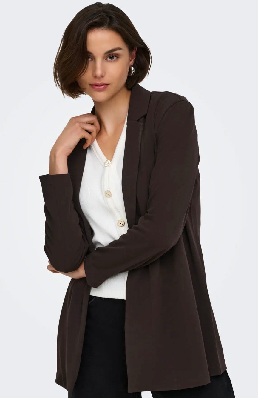JDY - GEGGO LIFE L/S BLAZER - CHOCOLATE TORTE