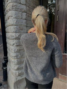 SELECTED FEMME - LULU SHORT CARDIGAN - MEDIUM GREY MELANGE