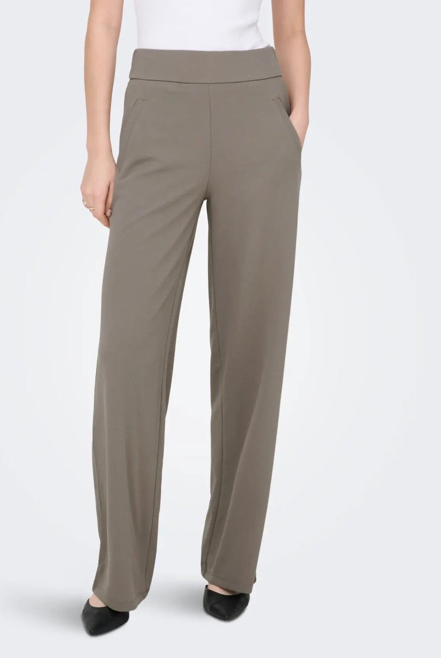 JDY - LOUISVILLE CATIA WIDE PANTS - DRIFTWOOD