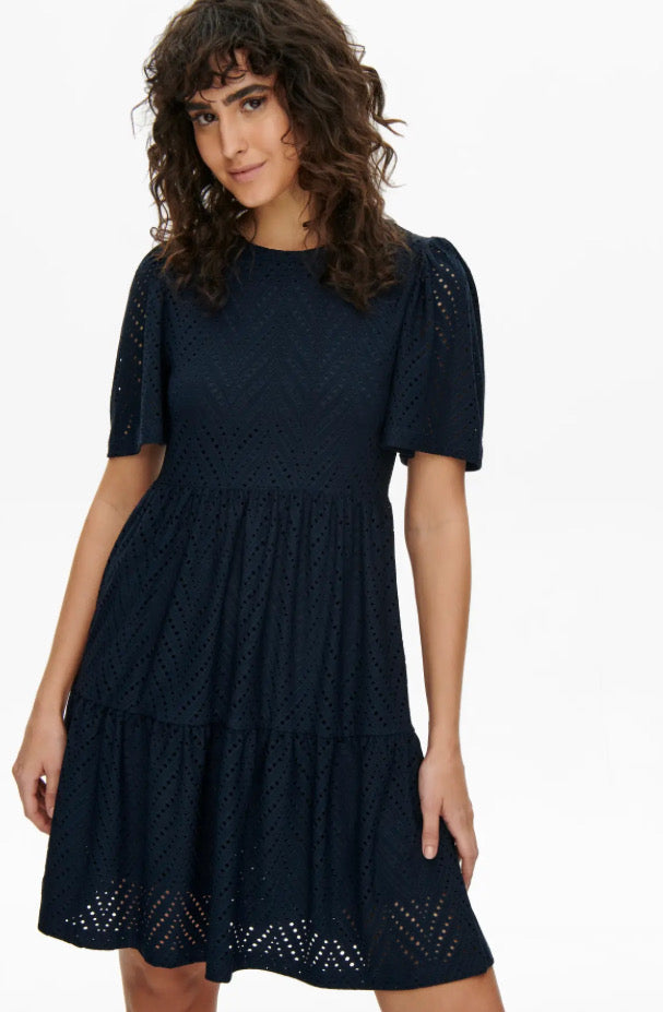 JDY - CARLA CATHINKA S/S DRESS - SKY CAPTAIN