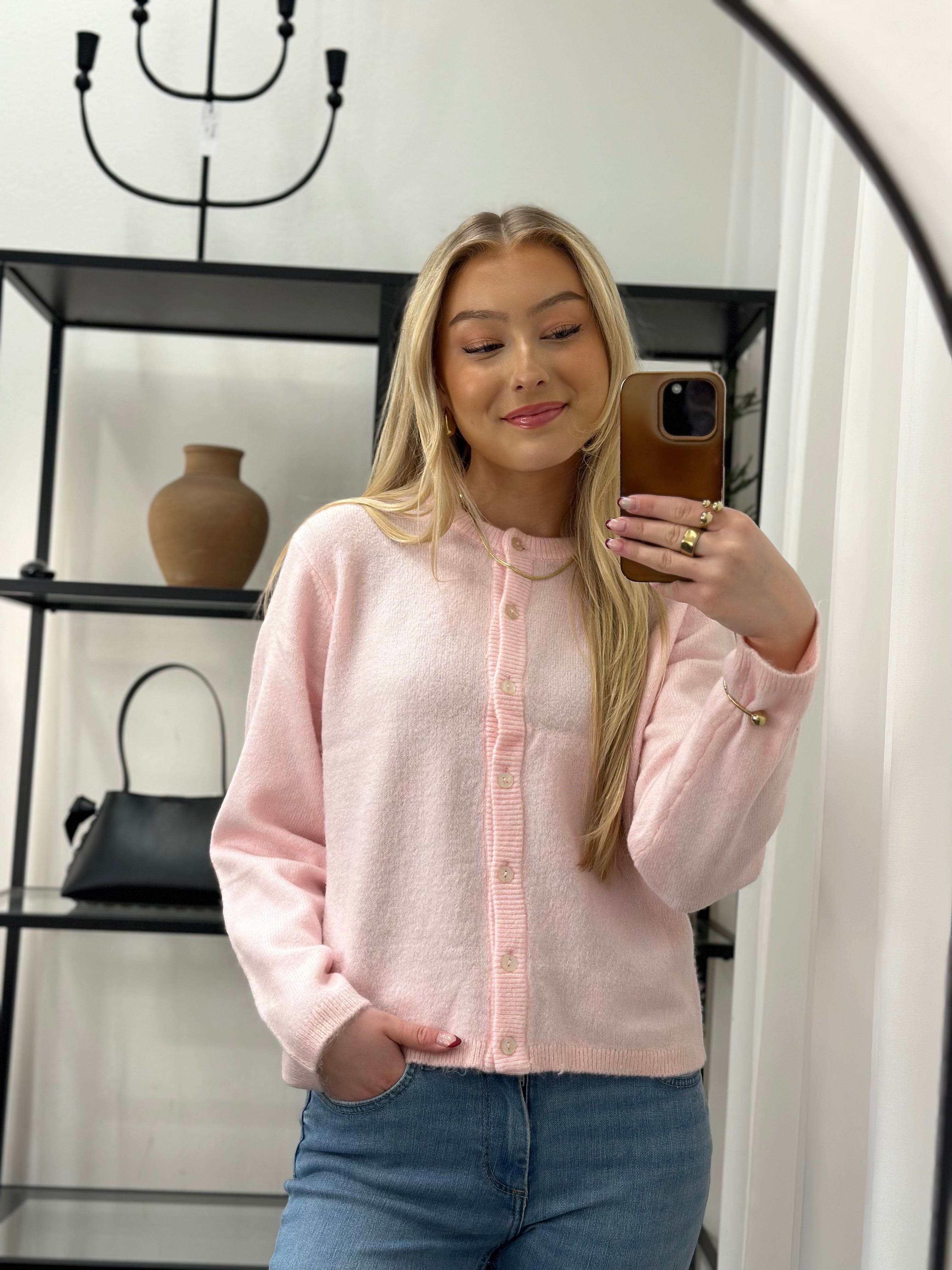 ONLY - SIMONI L/S O-NECK CARDIGAN - POTPOURRI