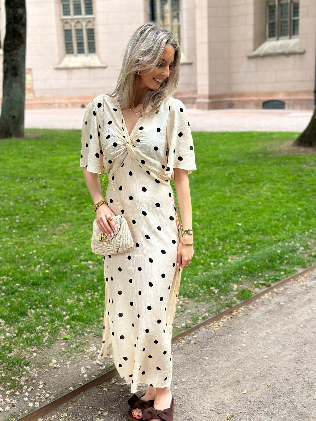 COSY HOUSE - DOT DRESS - BEIGE