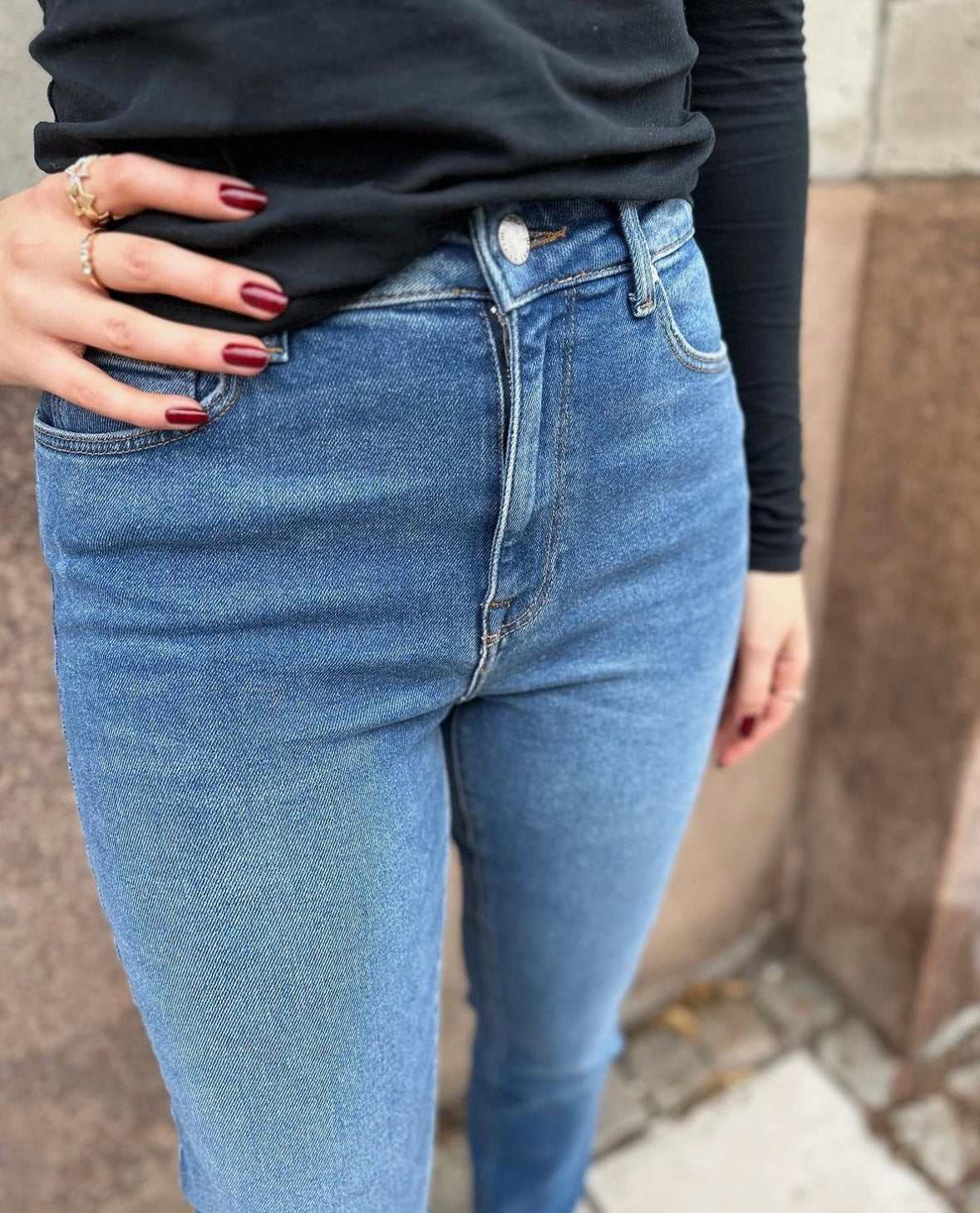 ONLY - EMILY STRETCH LIFE HW - MEDIUM BLUE DENIM