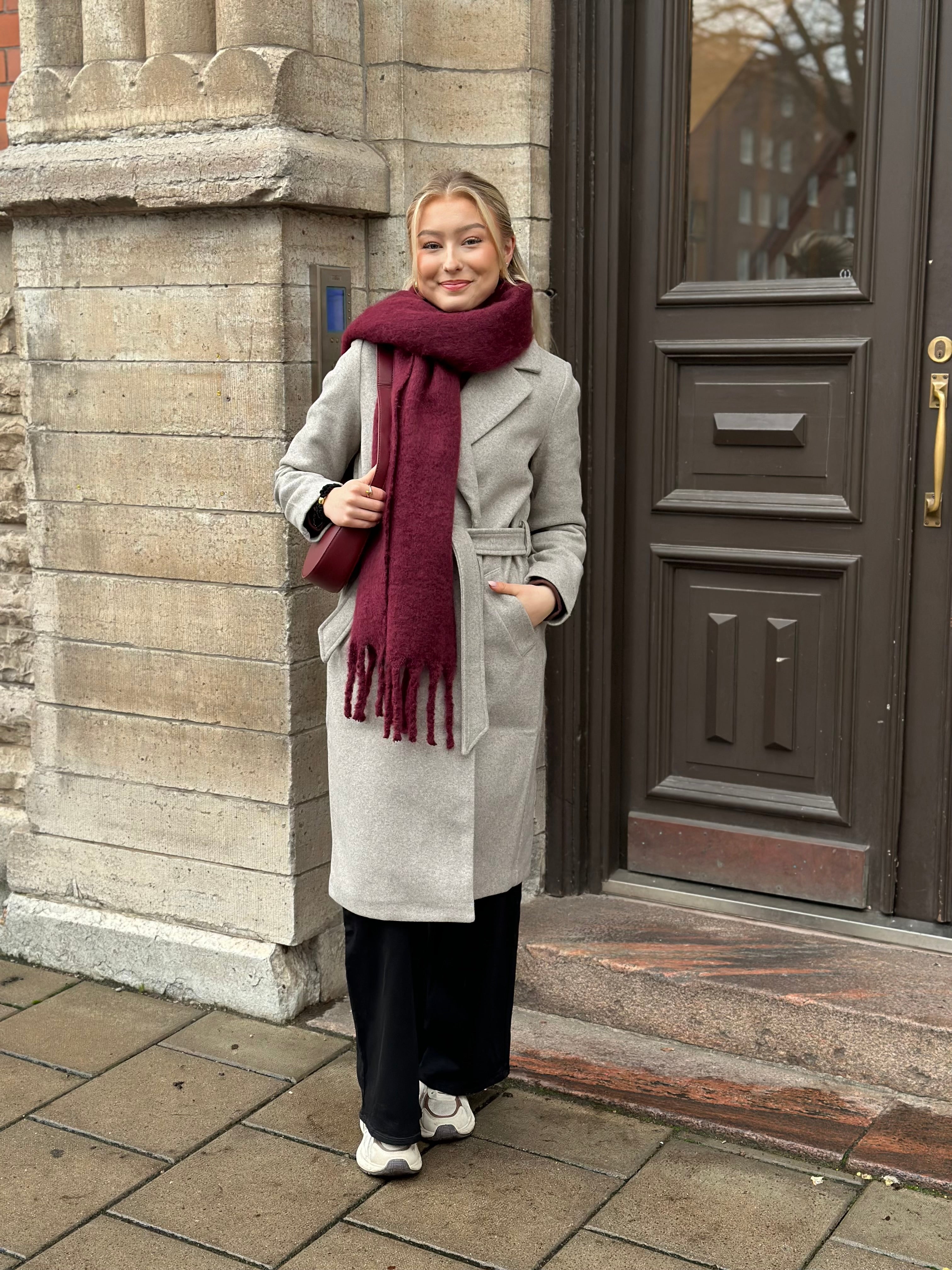 PIECES - NIKITA LONG SCARF - TAWNY PORT