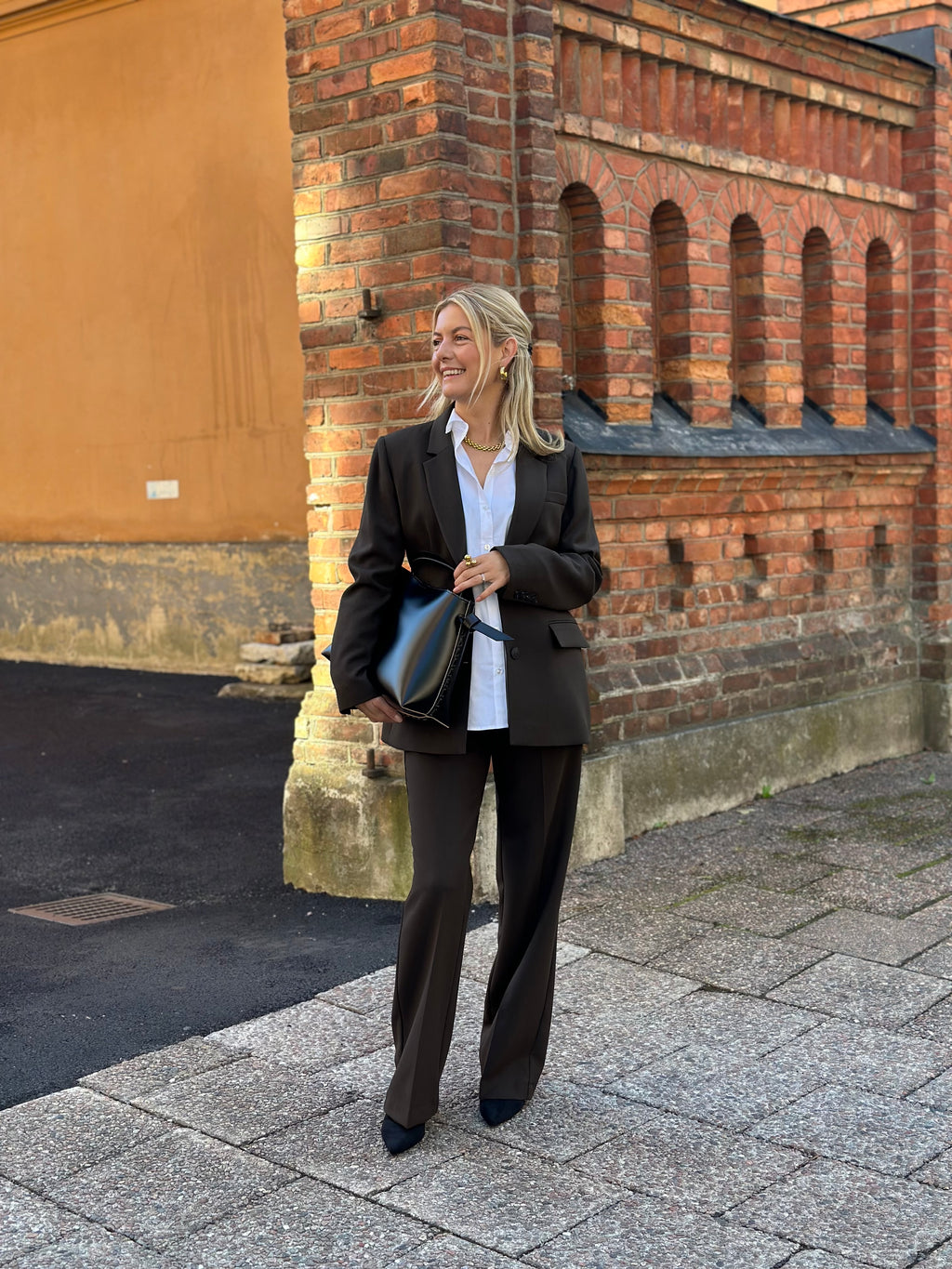 SELECTED FEMME - RITA LS CLASSIC BLAZER - DELICIOSO/MELANGE
