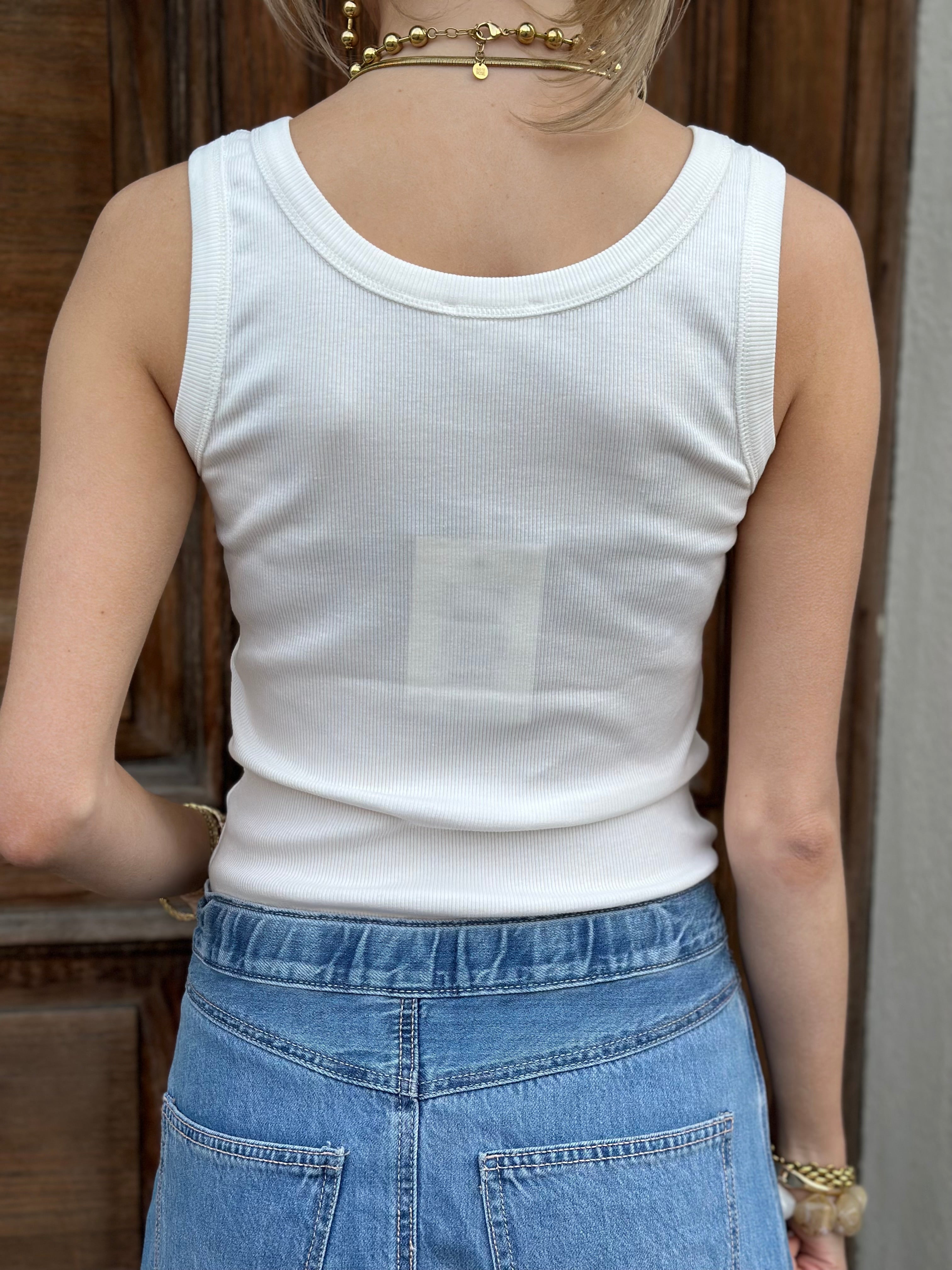 SOAKED - SERENELLA TANK TOP - BROKEN WHITE