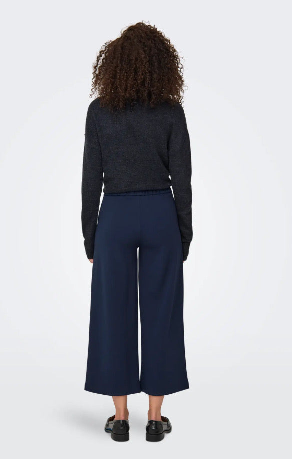 JDY - GEGGO NEW ANCLE PANTS - BLACK IRIS/ BLACK BUT
