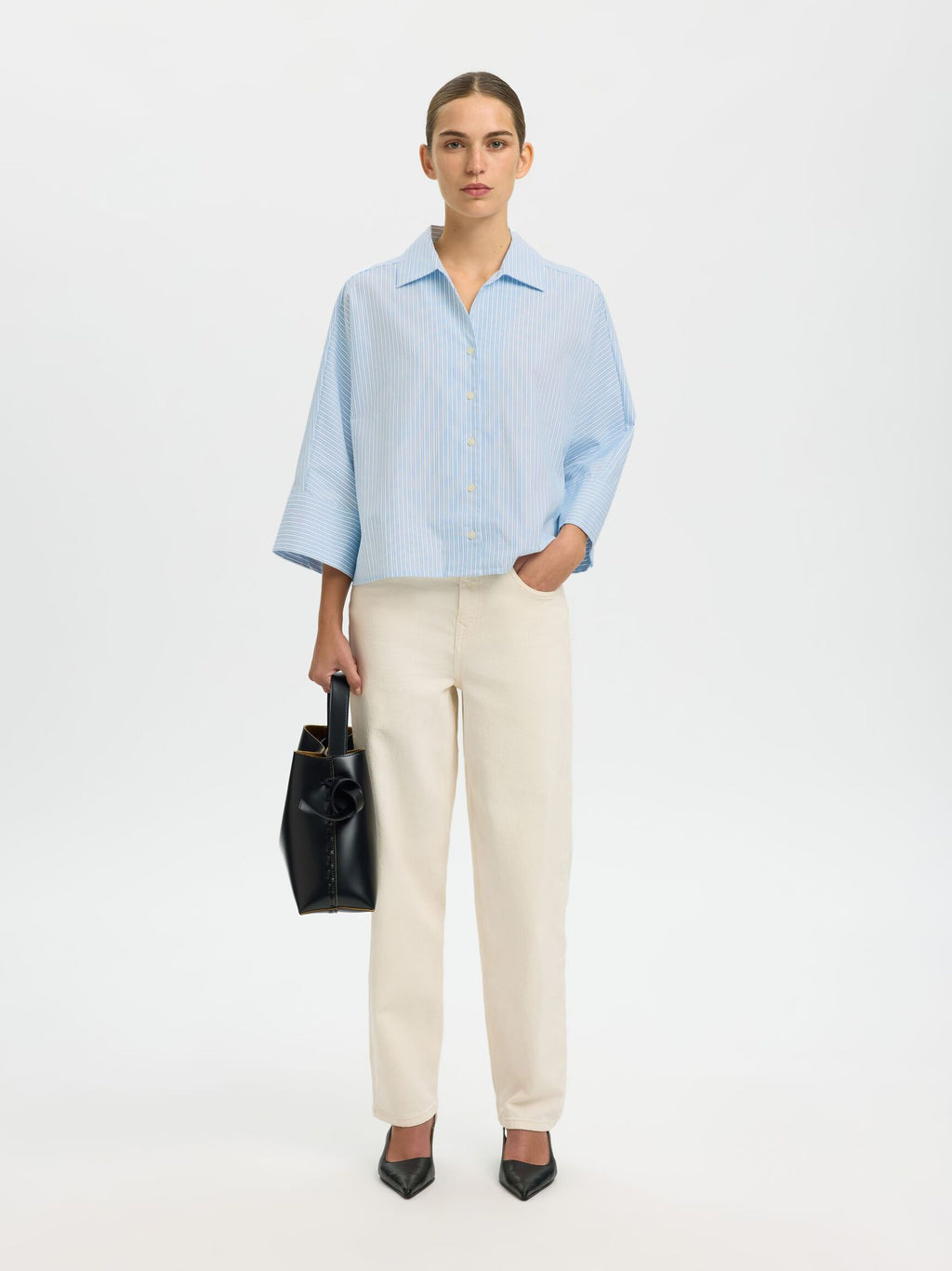 SELECTED FEMME - FESTER OVERSIZE 3/4 SHIRT