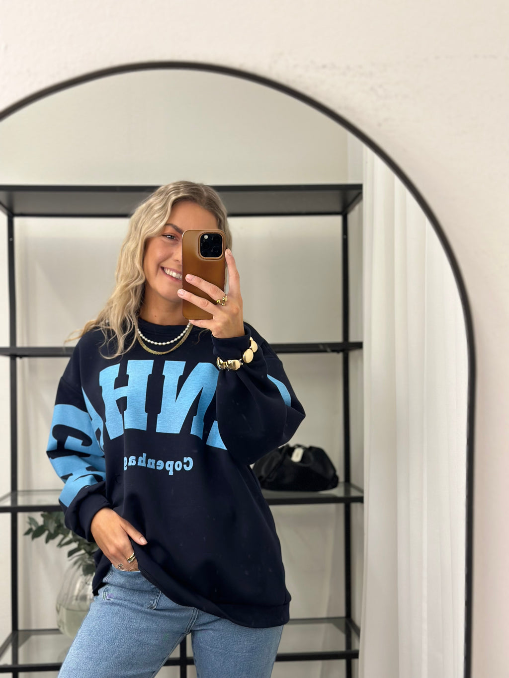 MARTA - HIBISCUS SWEATSHIRT 22659 BLÅ