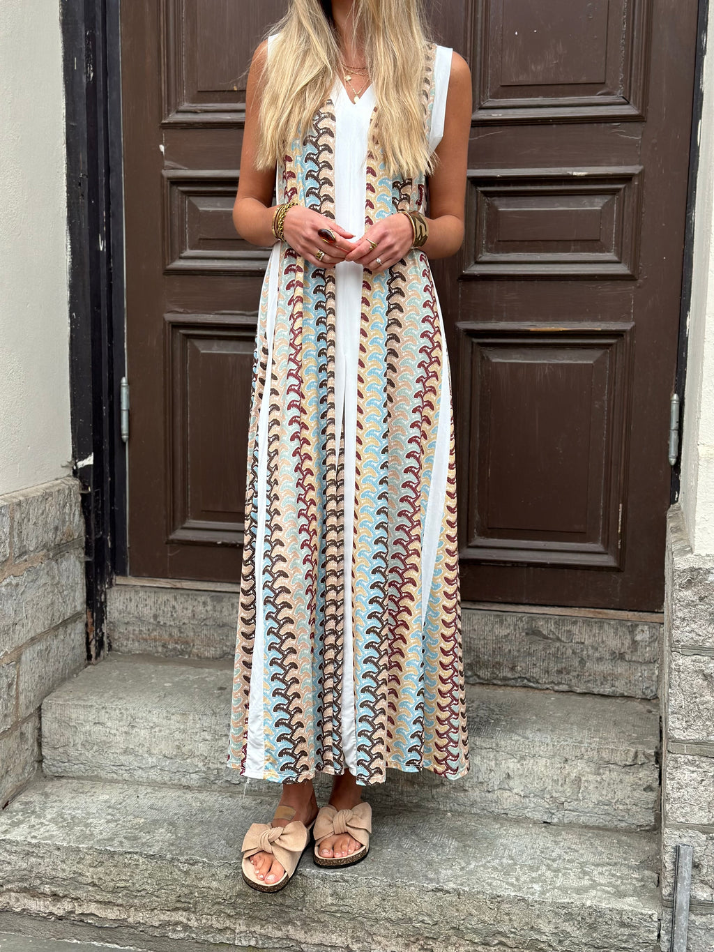 JÖRLEVIK - SUN DRESS - BRUN/BLÅ
