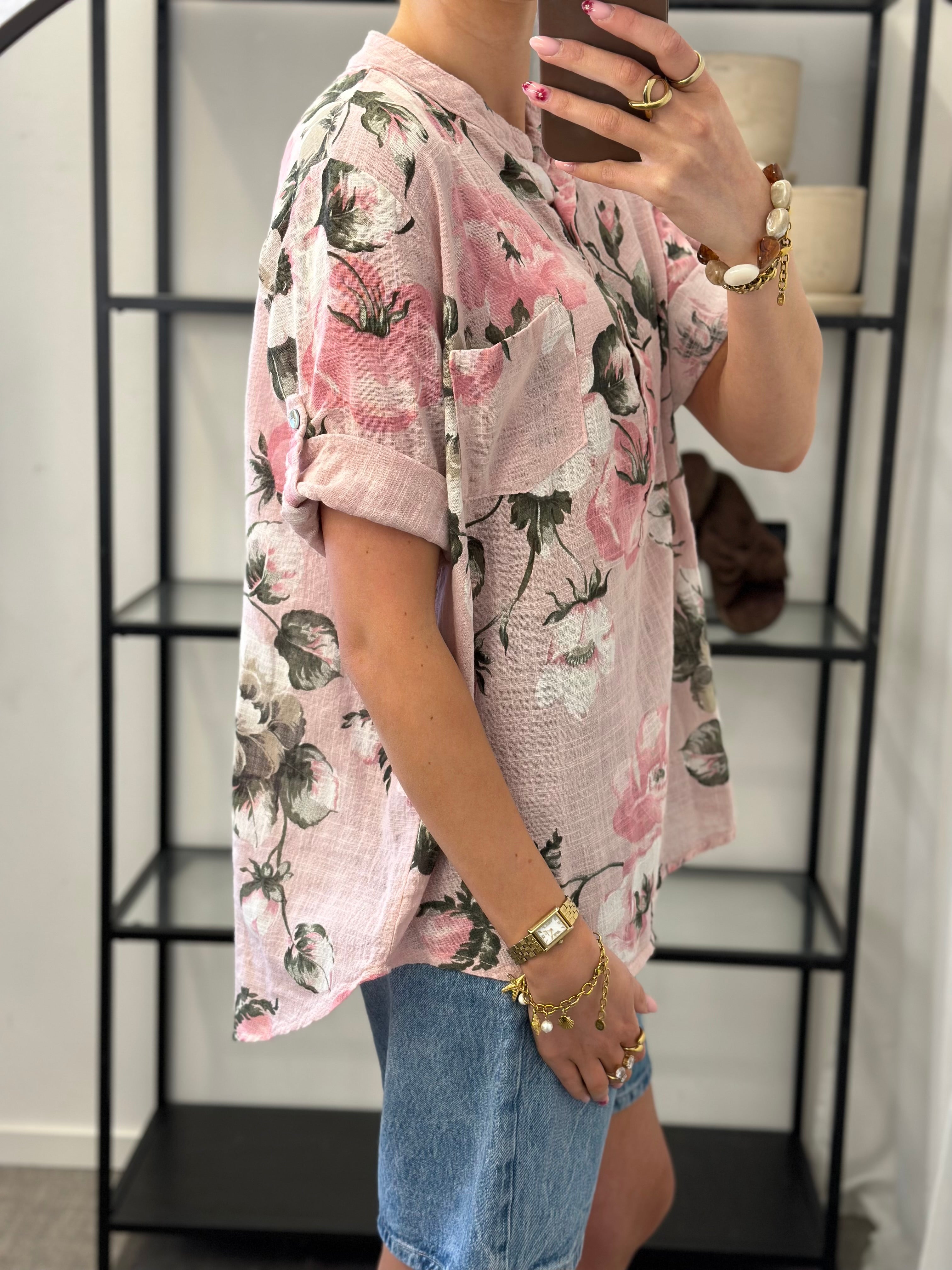 JÖRLEVIK - FLOWER BLUSE - ROSA