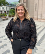 Ladda upp bild till gallerivisning, SELECTED FEMME - MYLINE LS FLUFFY CROPPED SHIRT - BLACK
