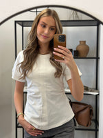 Ladda upp bild till gallerivisning, ONLY - MARIE LIFE S/S RUCHING TOP - CLOUD DANCER
