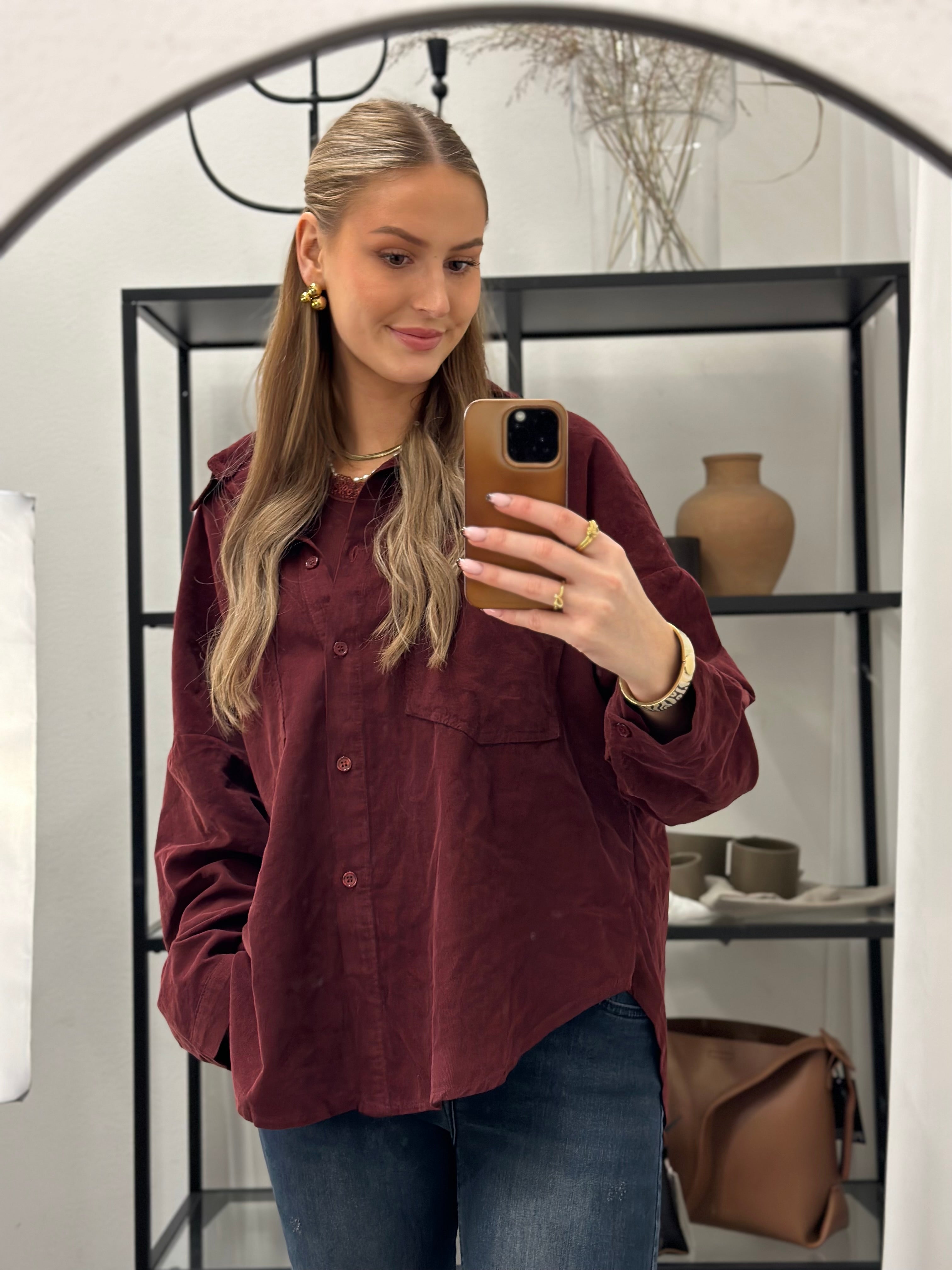 MARTA -  MANCHESTER SKJORTA 258037V - BORDEAUX