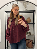 Ladda upp bild till gallerivisning, MARTA -  MANCHESTER SKJORTA 258037V - BORDEAUX
