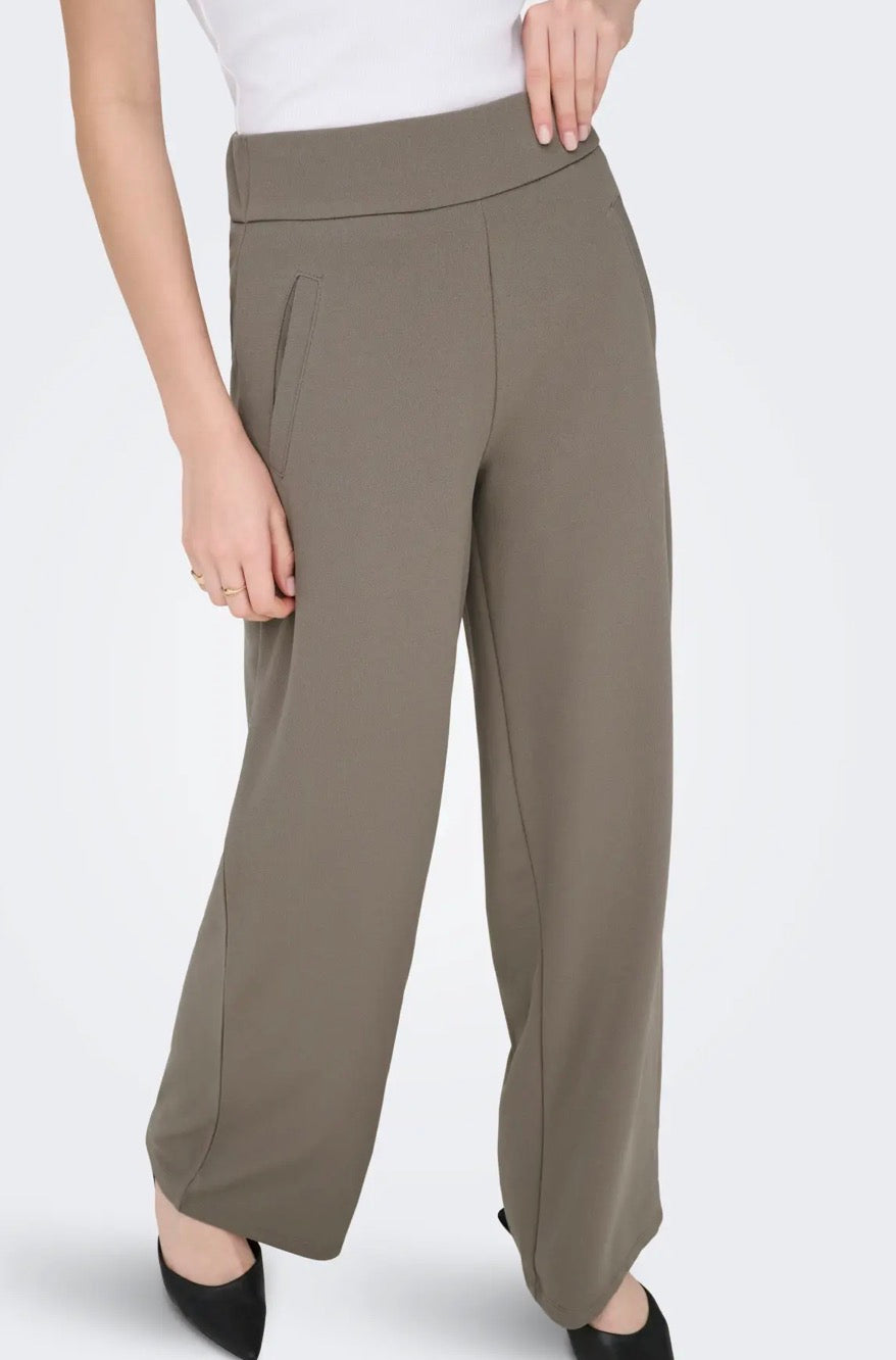 JDY - LOUISVILLE CATIA WIDE PANTS - DRIFTWOOD