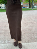 JDY - TURBO LONG TUBE SKIRT - CHOCOLATE BROWN