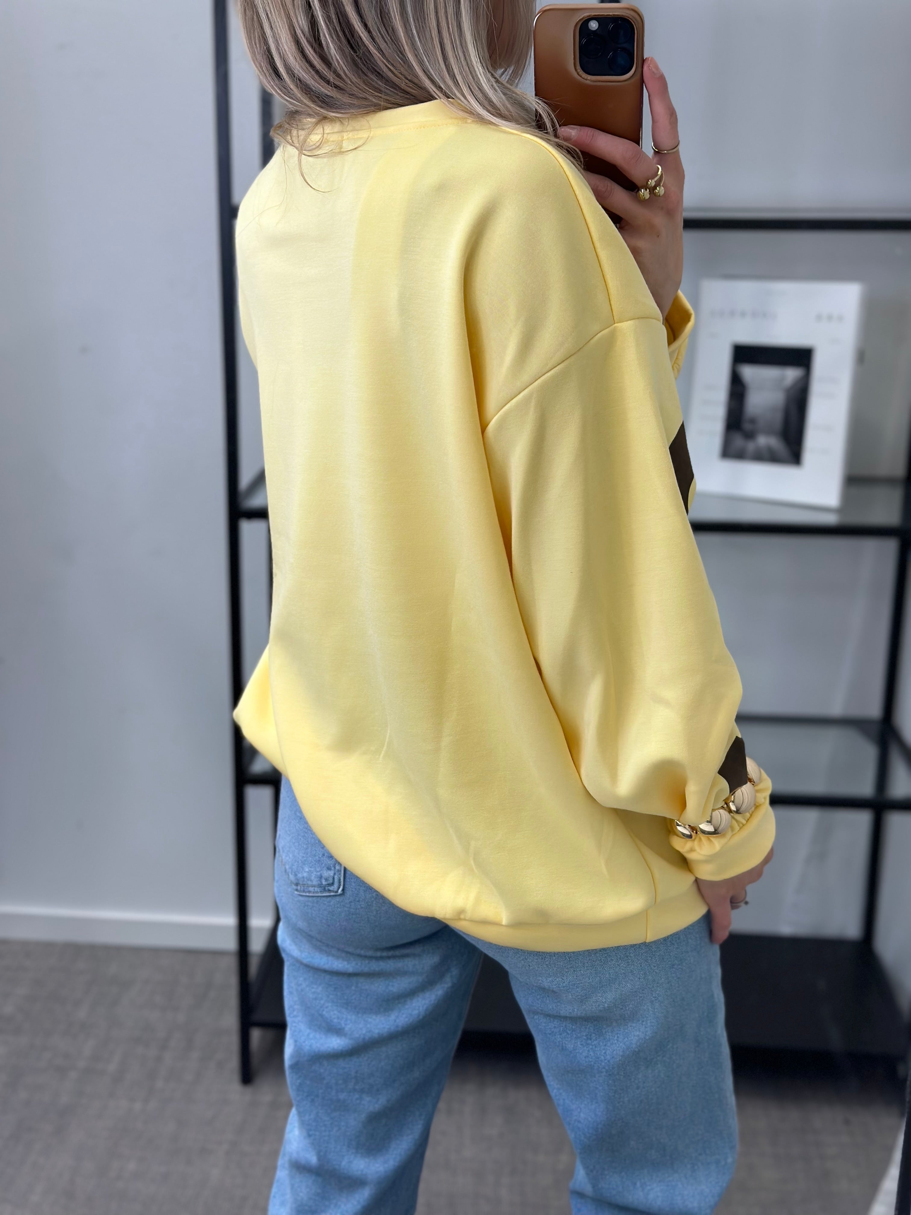 MARTA - HIBISCUS SWEATSHIRT 22659 YELLOW/MORO