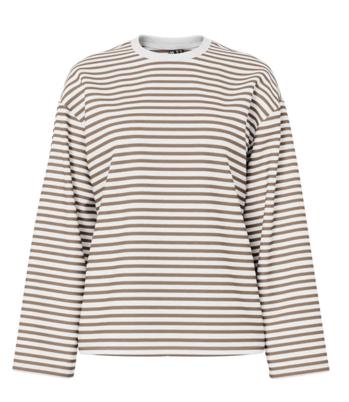 PIECES - SADIE LS TOP - CLOUD DANCES/FOSSIL