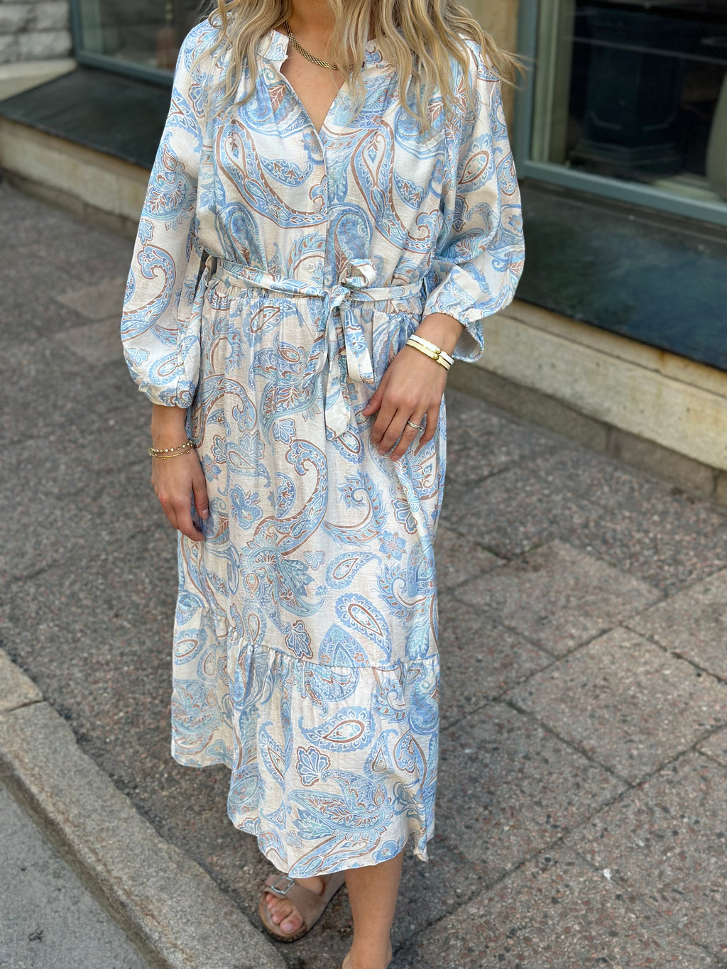 MOONDUST - PAISLEY DRESS MO4132 - SOFT BLUE