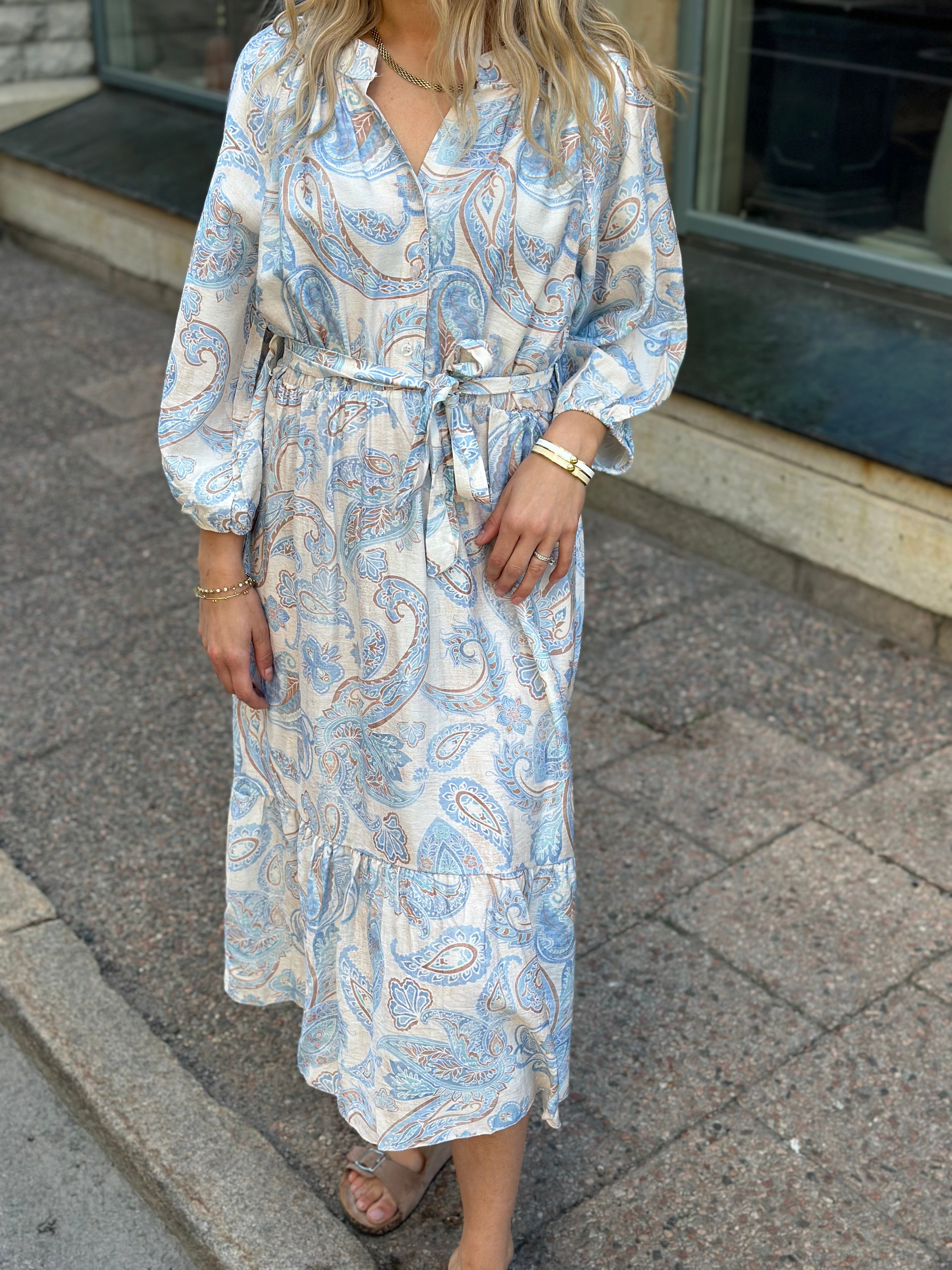 MOONDUST - PAISLEY DRESS MO4132 - SOFT BLUE
