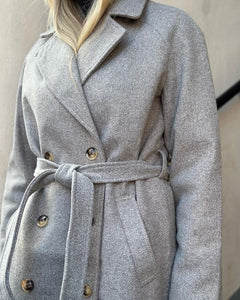 PIECES - MARBEL LONG COAT - MOREL