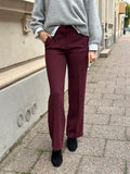 SELECTED FEMME - RITA MV WIDE PANT - TAWNY PORT MELANGE