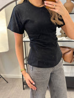 Ladda upp bild till gallerivisning, ONLY - MARIE LIFE S/S RUCHING TOP - BLACK
