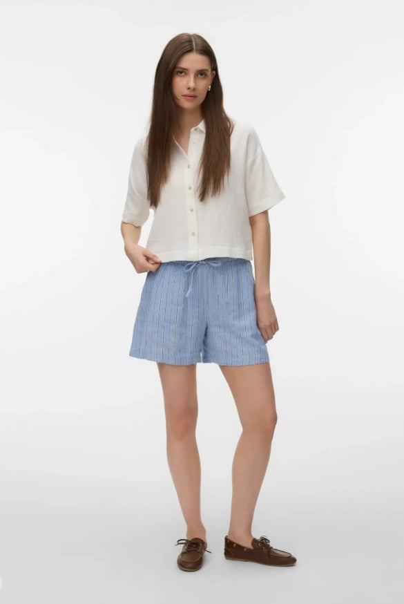 VEROMODA - LINN SHORTS - CORNFLOWER BLUE LIVA NAVY BLAZER