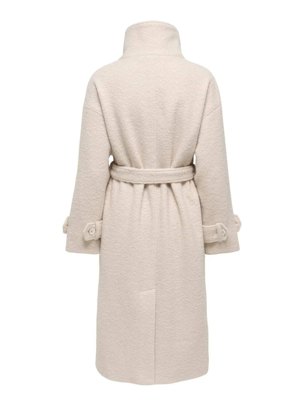 ONLY - BRANDY HIGH NECK COAT - PUMICE STONE
