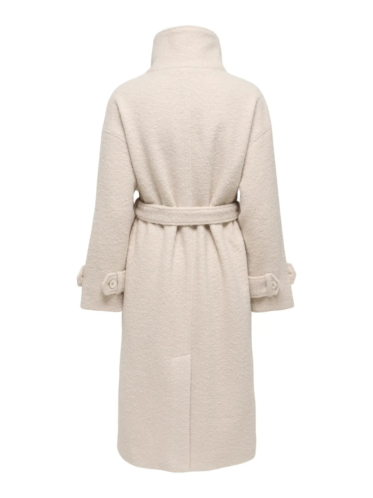 ONLY - BRANDY HIGH NECK COAT - PUMICE STONE