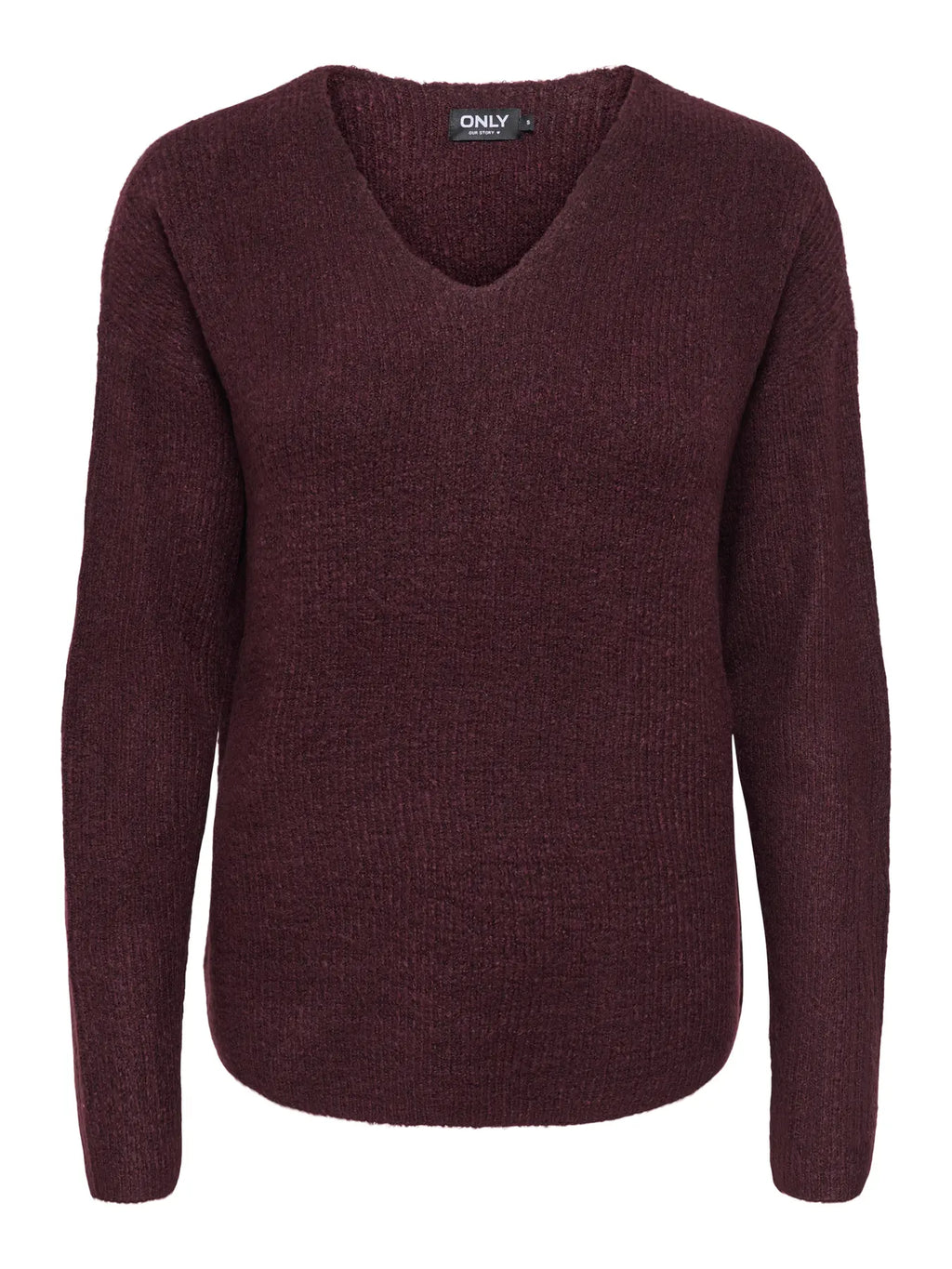 ONLY - CAMILLA V-NECK L/S PULLOVER KNIT - PORT ROYALE MELANGE
