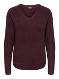 ONLY - CAMILLA V-NECK L/S PULLOVER KNIT - PORT ROYALE MELANGE