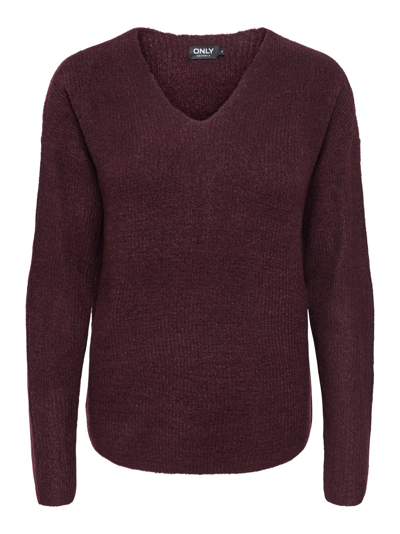 ONLY - CAMILLA V-NECK L/S PULLOVER KNIT - PORT ROYALE MELANGE