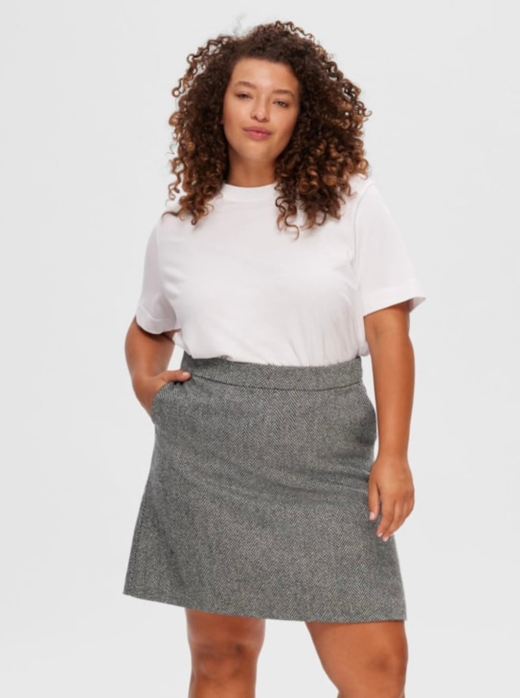 SELECTED FEMME - ESSENTIAL SS BOXY TEE - BRIGHT WHITE