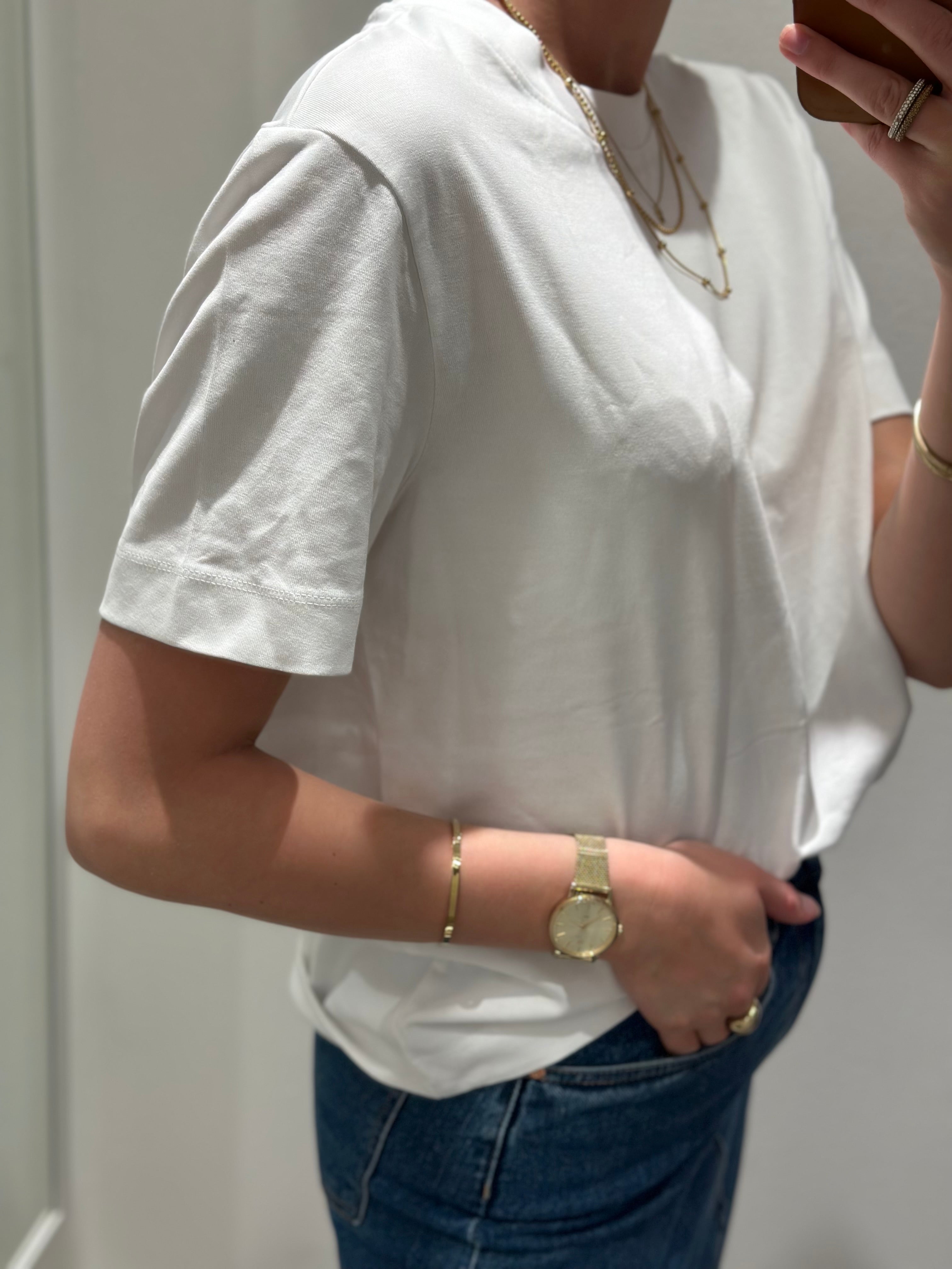 SELECTED FEMME - ESSENTIAL SS BOXY TEE - BRIGHT WHITE