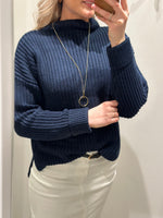 Ladda upp bild till gallerivisning, SELECTED FEMME - SELMA LS KNIT PULLOVER - DARK SAPPHIRE
