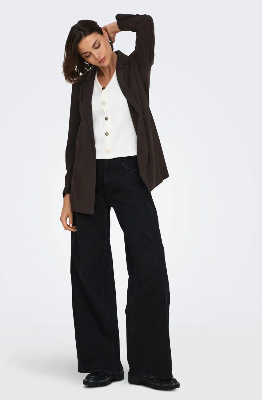JDY - GEGGO LIFE L/S BLAZER - CHOCOLATE TORTE