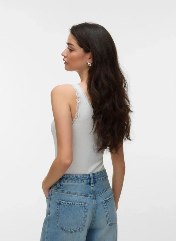VEROMODA - NANA LACE TOP - SNOW WHITE