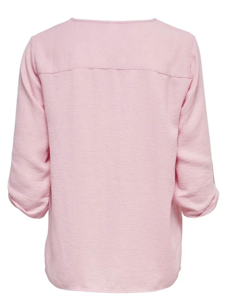 JDY - DIVYA 3/4 TOP - BLEACHED MAUVE