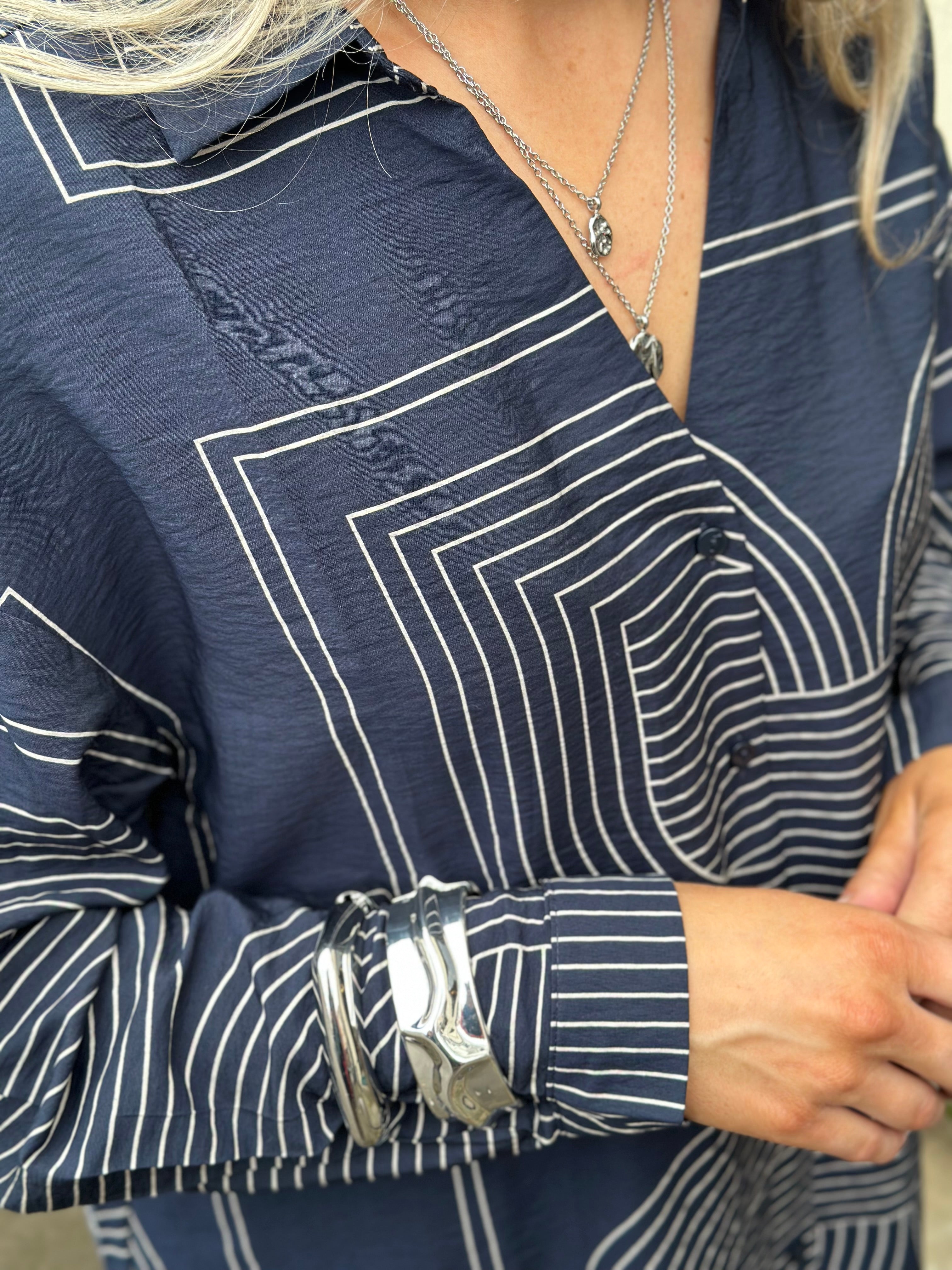 JDY - TROYA LIFE L/S SHIRT - SKY CAPTAIN