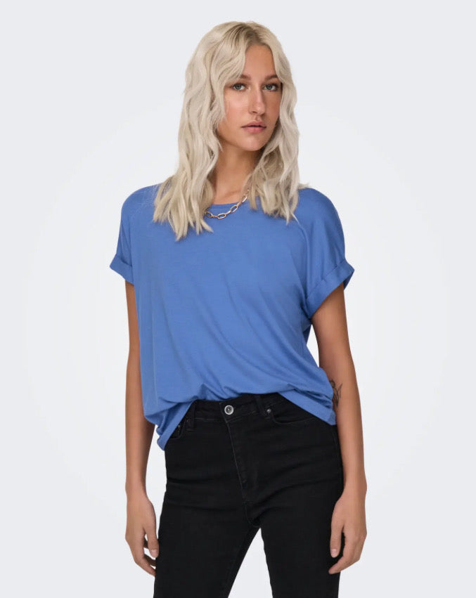 ONLY - MOSTER O-NECK TOP - BLUE YONDER