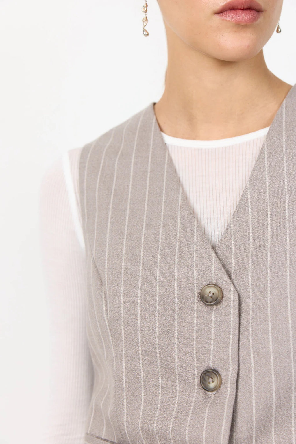 LEVETÉ ROOM - PAMMY VÄST 101259 - CAMEL 8845C