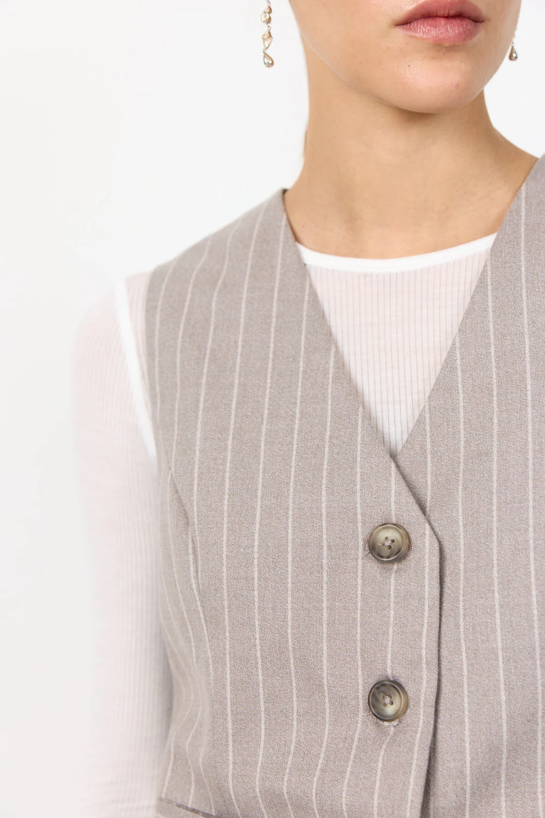 LEVETÉ ROOM - PAMMY VÄST 101259 - CAMEL 8845C