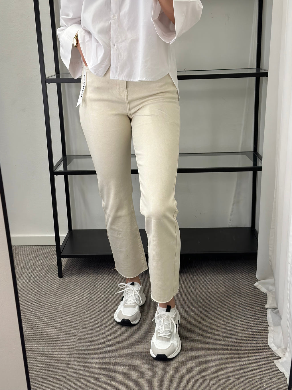 COSY HOUSE - FLARED JEANS - BEIGE Y6306C#