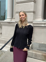 Ladda upp bild till gallerivisning, ONLY - PERY L/S TOP BOAT NECK - BLACK
