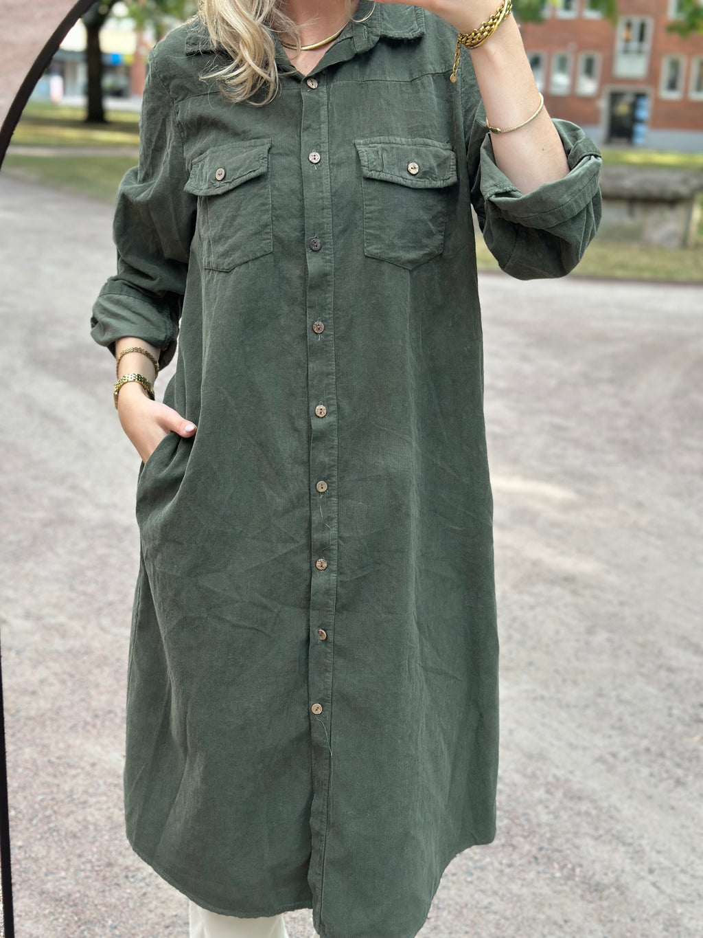 JÖRLEVIK - MANCHESTER KLÄNNING - GREEN